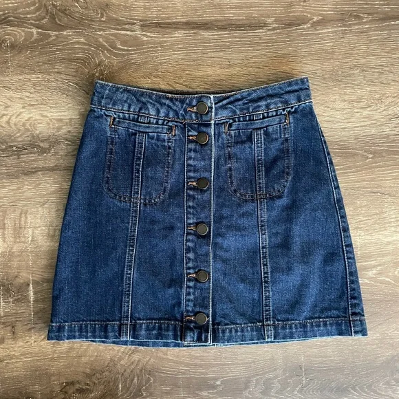Topshop Moro Denim Skirt - Sz 1 - Picture 7 of 7